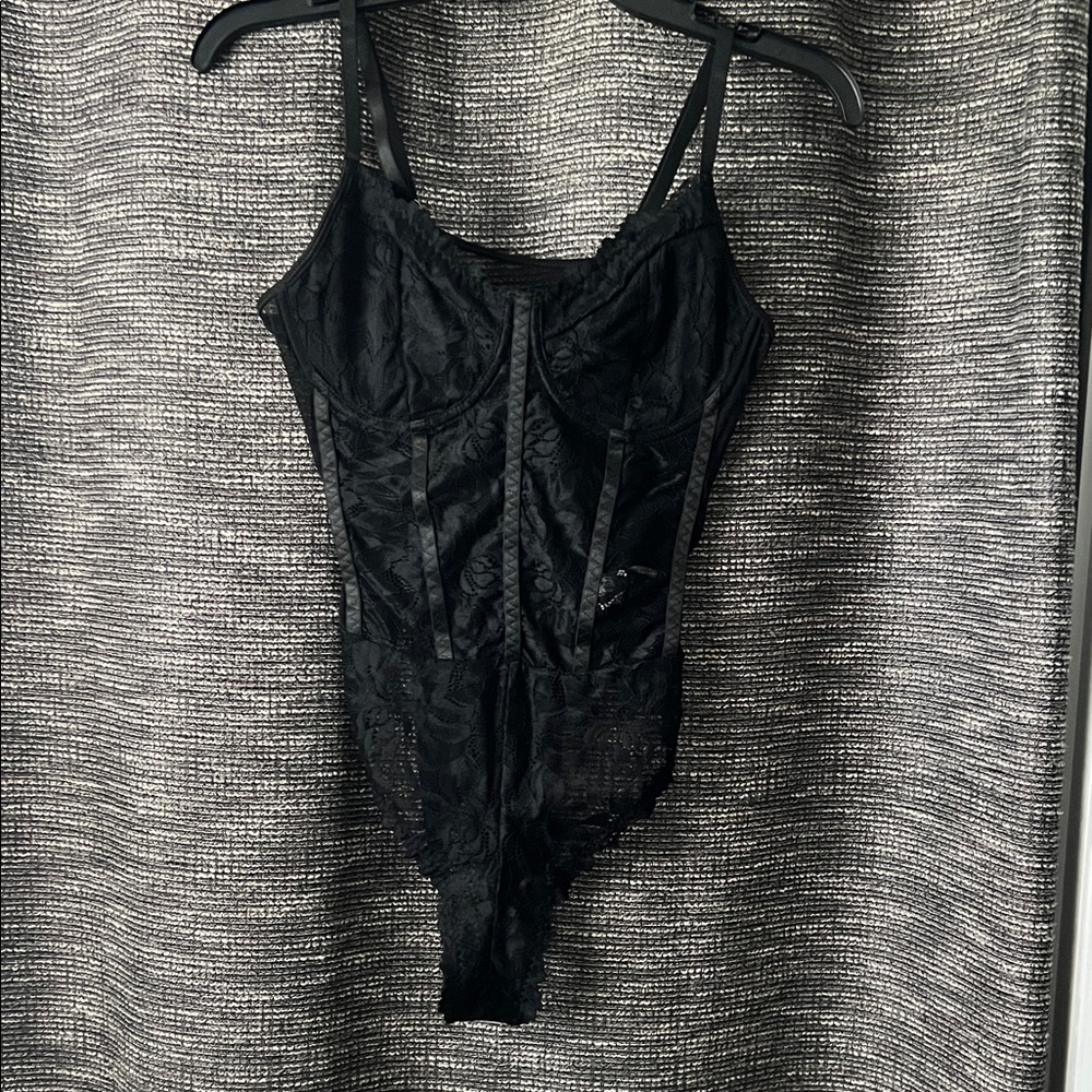 SHEIN Black Lace Bodysuit
